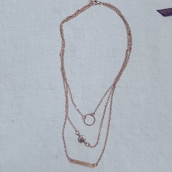 Three Strand Gold Necklace ✨Great Gift✨ - Picture 2 of 4